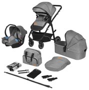 Lionelo - Wielofunkcyjny wózek 3 w 1 BIANKA Grey Stone