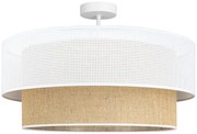 Przysufitowy żyrandol BORHO 1xE27/60W/230V biały/juta