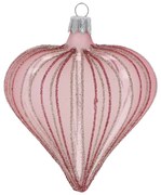 Szklane ręcznie dmuchane ozdoby świąteczne zestaw 3 szt. 9 cm Heart – Ego Dekor