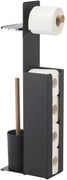 Spirella Stojak na papier toaletowy ze szczotką i uchwytem Yoni 67 x 22 x 12 cm, czarny