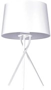 Biała lampa stołowa abażurowa - S913 R3-M17