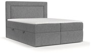 Szare łóżko boxspring ze schowkiem 200x200 cm Imagine – Maison de Rêve