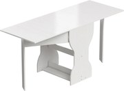 HOMCOM Stół Jadalniany Składany z Miejscem do Przechowywania dla 2-4 Osób, Stół do Małych Pomieszczeń, Jadalnia, 160 x 60 x 75 cm, Biały | Aosom PL