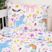 4Home Dziecięca pościel bawełniana do łóżeczka Unicorns, 100 x 135 cm, 40 x 60 cm