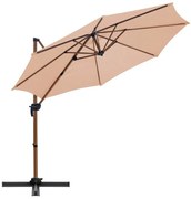 ALUMINIOWY PARASOL OGRODOWY ROMA S W KOLORZE BEŻOWYM