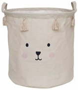 Beżowy materiałowy pojemnik na zabawki D9-Z63