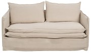 Kremowa lniana sofa 180 cm – Ixia