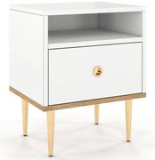 Biała nowoczesna szafka nocna glamour B7-S12