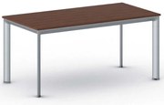 Stół konferencyjny do biura PRIMO INVITATION, 160x80 cm, szaro-srebrna podstawa, czereśnia