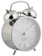 Karlsson 6009CH budzik design srebrny, średnica 12cm