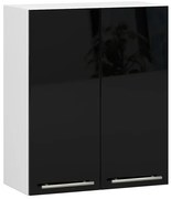 Czarna górna dwudrzwiowa szafka kuchenna H1-P74