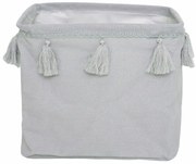 Szary materiałowy pojemnik na zabawki B2-M23