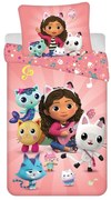 Bawełniana dziecięca pościel jednoosobowa 140x200 cm Gabby's Dollhouse – Jerry Fabrics