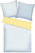 Tom Tailor Pościel perkalowa Light Lemon - Sky blue, 140 x 200 cm, 70 x 90 cm