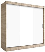 Szafa przesuwna 200 cm dąb sonoma + biały H5-W05