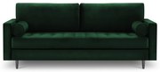 Zielona aksamitna sofa Milo Casa Santo, 219 cm