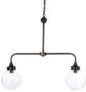 Podwójna lampa sufitowa - metal, szkło 103 x 25 x 193 cm