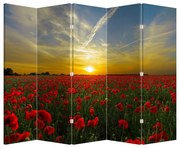 Parawan - Pole maków (210x170 cm)