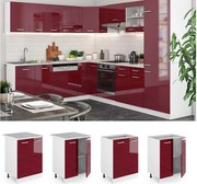 Szafki kuchenne czerwony połysk 60x46x81.6 r-line