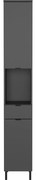 Antracytowa wysoka wąska szafka łazienkowa 30x190 cm Arcena – Germania