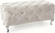Ławka HESTIA VELVET jasnoszara