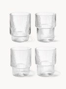 Komplet szklanek ze szkła dmuchanego Ripple, 4 elem.