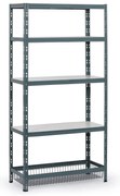 Regał półkowy z koszami, 1790 x 900 x 400 mm, nośność 175 kg, 4 półki + 1 kosz