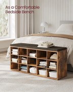 Ławka na buty 30x105x48 cm brązowa