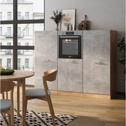 Blok kuchenny beton/złoty dąb 180x46x81.6 r-line