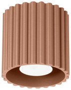 Plafon AURA 1 mocca GU10 ryflowany SOLLUX LIGHTING