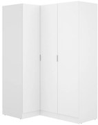 Szafa narożna 3-drzwiowa - szer. 132 cm - Biały - LISTOWEL