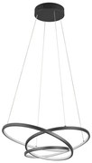 Lampa wisząca LED ze ściemniaczem w kolorze matowej czerni Darvin – Trio