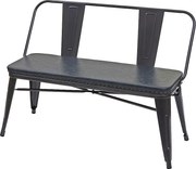 Ławka dwuosobowa MCW-H10 Projekt przemysłowy,  czarno-szara