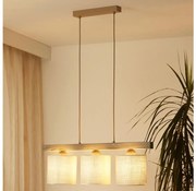 Brilagi - Żyrandol na lince FOREST 3xE27/15W/230V sosna/brązowy/kremowy