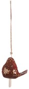 Ceramiczny dzwonek wiszący Ptáček, brązowy, 13 x45 x 9 cm