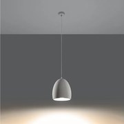 Lampy wiszące nowoczesny Darow, ceramika - 1 źródło światła 3000K - L.30 x H.122 cm - biały