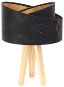 Lampa stołowa BLACK MARBLE czarna/złota/sosna BPS KONCEPT