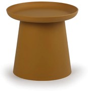 Plastikowy stolik kawowy FUNGO, średnica 500 mm, ochra
