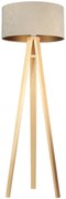 Lampa stojąca HOME 50 beżowa/złota/sosna BPS KONCEPT