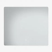 Lustro Ścienne Prostokątne 80x70 Cm Do Łazienki Z Oświetleniem Led I Funkcją Przeciwmgielną Riben Normal - Sklum