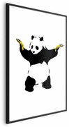 Plakat Panda with Guns 21x30 cm z ramą czarną bez marginesu ARTGEIST B