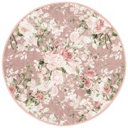 Jasnoróżowy okrągły dywan odpowiedni do prania i robotów sprzątających ø 100 cm Comfort – Mila Home