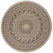 Czarno-beżowy okrągły dywan odpowiedni na zewnątrz ø 160 cm Comilla – Ayyildiz Carpets
