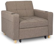 Beżowy rozkładany fotel z podnóżkiem amerykanka S4-E13