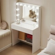 Toaletka kosmetyczna z lustrem LED – nowoczesna toaletka do makijażu i wizażu w stylu glamour loft