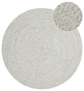 Białobeżowy okrągły dywan odpowiedni na zewnątrz ø 150 cm – NORTHRUGS