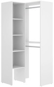Garderoba narożna - szer. 79 cm - Biały - FERDINAND