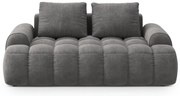 Szara aksamitna sofa 175 cm Linz – Cosmopolitan Design