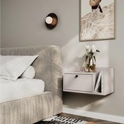 Szafka nocna WENA, wisząca, z szufladą i półką z prawej Aura, 50x27x35 cm, Kaszmir