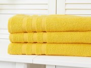 Ręcznik LINEA 50x100 cm żółty, 100% bawełna